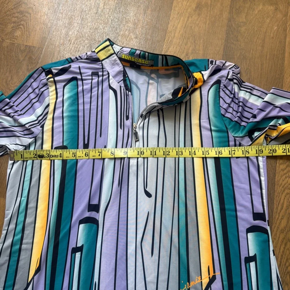 Sunsense by Jame Sadock Womens Sun Protection Wearable Art Quarter Zip Shirt - Picture 6 of 7